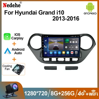 Autorádio Android Carplay 8G 128G Pre Hyundai Grand i10 2013 - 2016 Multimediálne Stereo Prehrávač, GPS Navigáciu, Audio Dotykový Displej