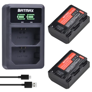 Batmax 2650mAh NP-FZ100 FZ100 Batérie+LED Duálny USB Nabíjačka pre Sony Alpha 9 A9 9R A9R,a7c,a7 iii,a7R iii,a7R IV,a9,A6600,BC-QZ1