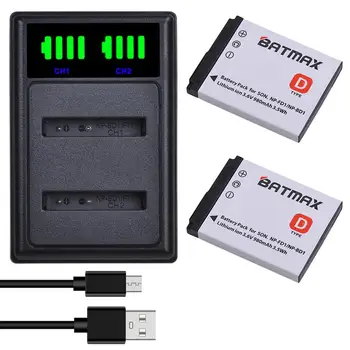Batmax NP-FD1 NP-BD1 Kamera, Batéria+LED Duálny USB Nabíjačka Pre sony DSC T300 TX1 T900 T700-T500 T200 T77 T900 T90 T70 T2 G3 S930
