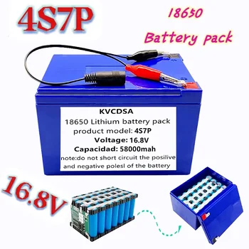 Batterie 4S7P 58000mah pour appareils 16.8 v avec BMS, onduleur Li-Ion haute puissance, capucho zber