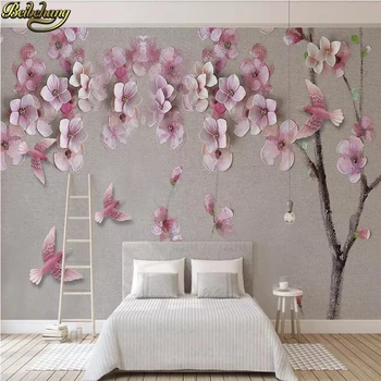 beibehang vlastné Nástenné Tapety 3d nástenné maľby peach blossom Foto Nástenné Maľby Obývacia Izba Gauč TV Pozadie výzdoba domov