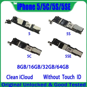 Bez Dotyk ID základná Doska Pre IPhone 5 5C 5S 5SE 6 Plus 6 Plus 6SP Logic Board Pôvodné Odomknúť Doske 100% Testované Práca