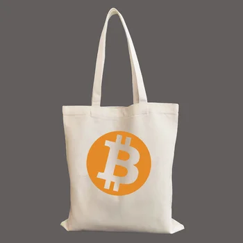 Bitcoin BTC Cryptocurrency Mail Blockchain grafické Plátno Módna Taška cez Rameno Študent Ženské Kabelky Opakovane nákupné tašky