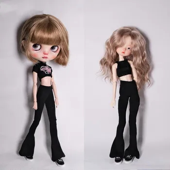 BJD Bábiky oblečenie Vhodné pre ob22 ob24 Blythe veľkosť black slim vysoký pás Obličkového Nohavice bábika príslušenstvo