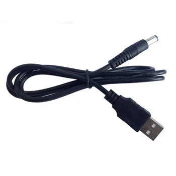 Black čistej medi USB napájací kábel USB na dc5521 nabíjací kábel stolná lampa ventilátor router plnenie predlžovací kábel