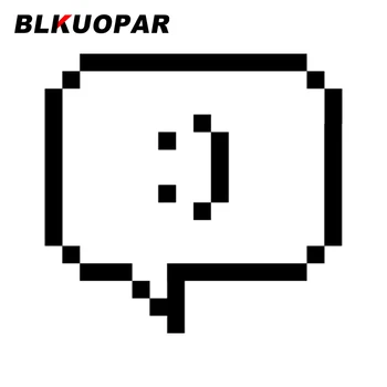 BLKUOPAR Pixel Art Bubble Reči Šťastný Smajlíkov, Auto Nálepky Vinyl Odtlačkový Osobnosti čelné Sklo, klimatizácia, Auto Príslušenstvo
