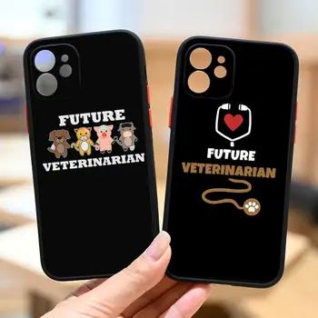 Budúcnosť veterinárny lekár Telefón Prípade iPhone13 12 Mini 11 Pro XS Max X XR 7 8 Plus Priesvitné Matný Kryt