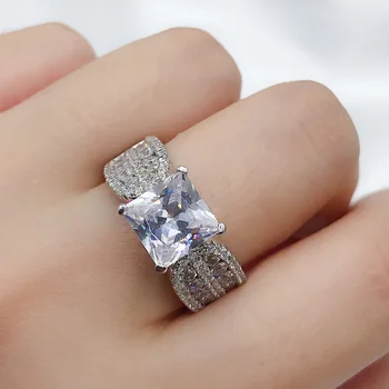 CAOSHI Luxusné Moderné Módne Prst Prsteň s Princezná Námestie CZ Ženské Svadobné Doplnky Nádherné Šperky pre Zapojenie