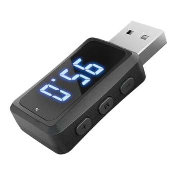 Carbluetooth 5.3 FM02 Vysielač, Prijímač Hands-Free Telefonovanie Mini USB, Napájanie do Auta Auto Bezdrôtové Audio autorádio Čierne