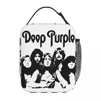 Deep Purple Kapela Príslušenstvo Izolovaných Obed Tašky Pre Vonkajšie Rockovej Hudby Skladovanie Potravín Taška Prenosné Tepelné Chladnejšie Desiatu