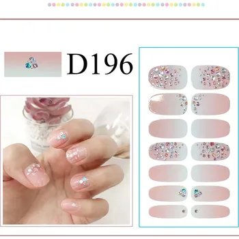 Diamond Vzorované Nail Decor lak na Nechty Nail Art Nálepky Plný Krásy, Nálepky na Nechty, Nail Accesoires na Nechty, Nálepky D196