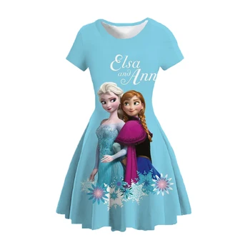 Disney Princezná Šaty 2024 Dievča Elsa Anna Šaty, Kostýmy Dieťa Strany Dieťa Dievča Oblečenie Cosplay Mrazené 1/2 Role-Play Bežné Sukne