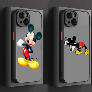 Disney Rukavice Mickey Mouse Pre iPhone 15 14 13 12 Mini 11 XS Pro Max X XR 8 7 6 Plus Matné Priehľadné Telefón puzdro