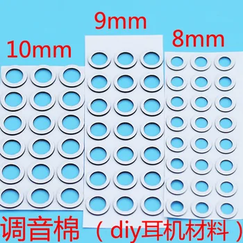 DIY 8 mm 9 mm 10 mm uchu slúchadlá jednotky ladenie bavlna Reproduktor pevná plastová izolácia bavlna 10pairs