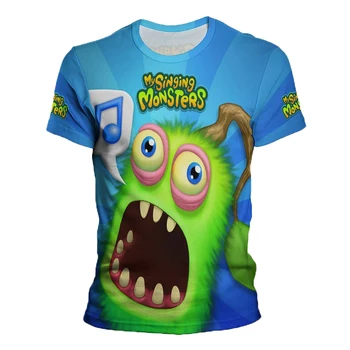 DIY Hra Môj Spev Monster Grafické Tričko Mužov Bežné Krátky Rukáv Ženy Nadrozmerné Tee Vtipné Deti T-Shirts Kawaii T-shirt