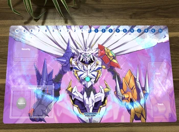 Dosková Hra Digimon Duel Playmat Omnimon Trading Card Game Mat DTCG CCG Mat Myši, písací Stôl Pad Herné Hrať Mat & Karty Zóny Voľného Taška