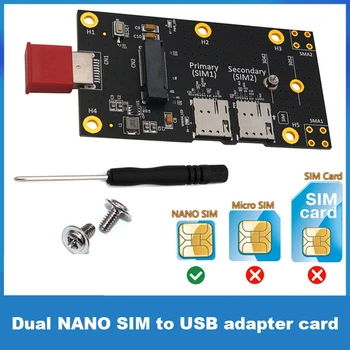 Dual SIM, Ak chcete USB Adaptér Karty M. 2 Tlačidlo B Na USB3.0 Adaptér Rozširujúca Karta S Duálnym NANO SIM Karty Sloty