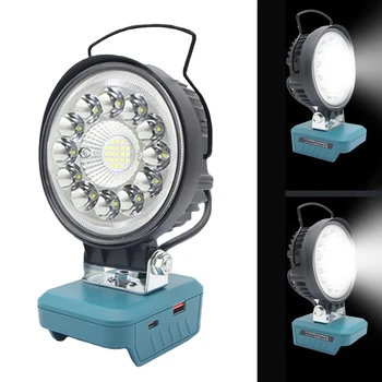 Duálny Režim LED Pracovné Svetlo Rýchle Nabíjanie Cez Výtlačné Ochrany Kompatibilný s Pre MT Robustné ABS Base Modrá Farba