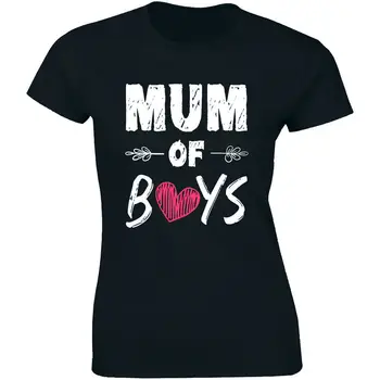 Dámy Mama Chlapcov T shirt Dámske Kráľovnej Matky Deň Manželka, Synovia Darček k Narodeninám Top