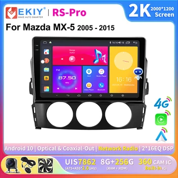 EKIY 2K Obrazovka autorádia Stereo Pre Mazda MX-5 MX5 MX 5 NC 2005-2015 Autoradio Multimediálny Prehrávač Videa Android Auto CarPlay GPS