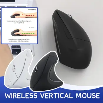 Ergonomické Vertikálne Myš - 2.4 G Bezdrôtová Herná Myš s USB Prijímač, Optické DPI, Vhodné pre Notebook, PC, pracovná Plocha