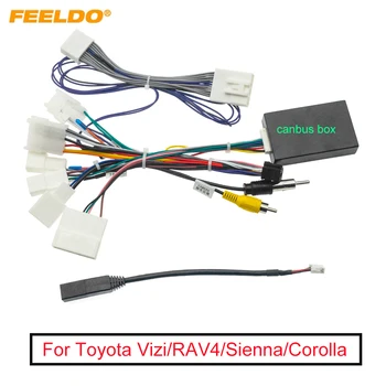 FEELDO Car Audio 16pin Zapojenie Vedenia Drôtu kábel Pre Toyota Vizi/RAV4/Sienna/Corolla Stereo Inštalácie Drôt Adaptér