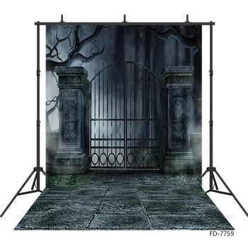 Gotický Strašidelné Cintoríne Hrob Zombie Halloween Foto Pozadie Vinyl Kulisu pre Deti Portrétne Fotenie Fotografovanie Rekvizity