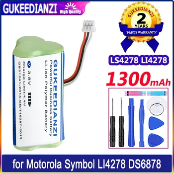 GUKEEDIANZI Batérie LS4278 1300mAh pre Motorola Moto Symbol LI4278 DS6878 Čiarových kódov 82-67705-01 kontakty batérie