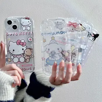 Hello Kitty Kuromi Jasné, Telefón puzdro Pre iPhone 14 13 12 11 Pro Max XR XS X 8 7 6 6 Plus SE 2020 Shockproof Cartoon Mäkké Pokrytie