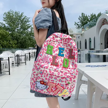 Hello Kitty školské tašky skladací batoh cestovný batoh, veľká kapacita nepremokavé dámske batoh deti