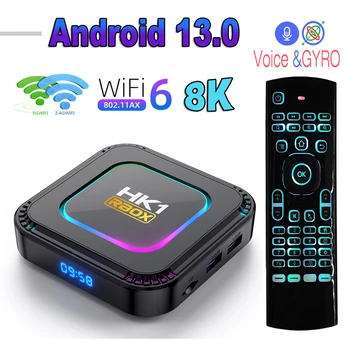 HK1 RBOX K8 Rockchip RK3528 2.4 G 5G Wifi6 BT4.0 RAM 4GB ROM 16GB 32GB 64GB Quad Core 8K Android 13 TV Box