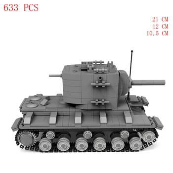 horúce vojenské WW2 Sovietskej armády, KV-2 Ťažký tank vozidiel sebaobrany vojny zbrane, vybavenie Stavebných Blokov model tehly hračky darček
