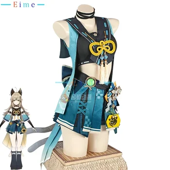 Hra Genshin Vplyv Kirara Cosplay Kostým Ženy Cute Party Šaty, Oblek Halloween Uniformy Anime Oblečenie Na Zákazku