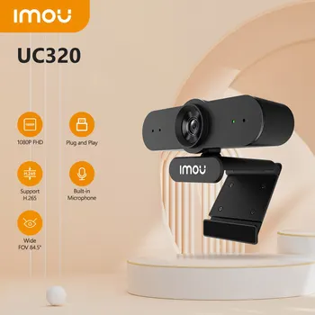 IMOU UC320 Kamera 1080P Full HD Web Kamera, Auto Focus Mikrofón Externý Cam Pre PC Počítač Mac Notebook Ploche YouTube Live