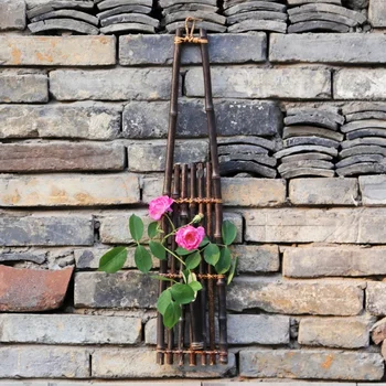 Japonský Štýl Ručné Bambusu Stenu Váza Wallmounted Bambusu Kvet Usporiadanie Držiteľ Tkané Kvety Stáť Domáce Dekorácie Darček