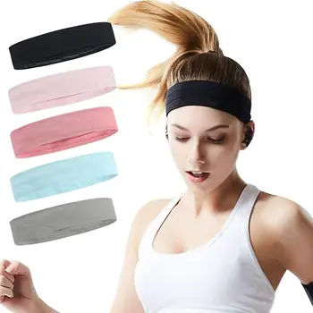 Jednoduché Športové Hairband Non-Slip Elastické Potu Sprievodca Čelenky Pre Ženy Farbou Jogy Beží Fitness Doplnky Do Vlasov Dary