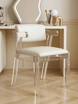 Jedálenské stoličky domov akryl transparentný crystal moderné operadlo stoličky luxusné Nordic toaletný stolček online celebrity