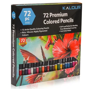 KALOUR 72 Premium Farebné Ceruzky Nastaviť,Odborné Kreslenie Umelcov Sfarbenie Ceruzky Živej Pigmentované Prefects Pre Začiatočníkov a Deti