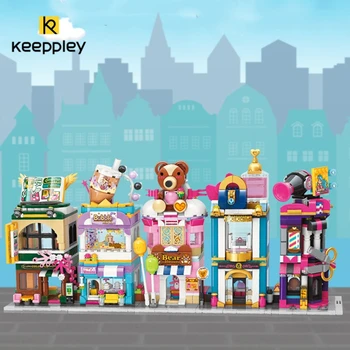 keeppley stavebný kameň farebné ulici scény série druhú sezónu zmontované dom hračka kolekcia ručne vyrobený darček k narodeninám
