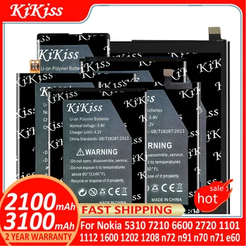 KiKiss BL-4C BL-4CT BL-5C Batéria Pre Nokia 5310 7210 6600 2720 6700 1101 1112 1600 n72, n91, n70, n71 1208 e60 1202 BL. 4C/4CT/5C