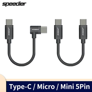 Koleno Typ-C Mini 5Pin Micro USB 2.0 5V Digitálne Zariadenia Napájania/Nabíjania Krátky Kábel pre Auto Záznamník Mobilný Telefón, Tablet Ventilátor 10 cm-5m