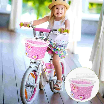Košík Na Riadidlá Bike Deti, Dievčatá, Predné Rattan Storage Skúter Prútia Zadné Ručné Tkané Zábavné Dekor Cyklistické Koša Chlapci Dieťa