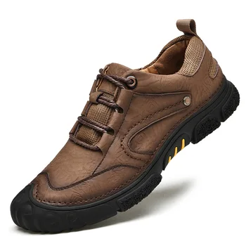 Kožené pánske členkové Topánky šnurovacie Proti Sklzu Topánky Pánske Tenisky Heren Schoenen Sapato Masculino Zapatos Para Hombre Chaussure