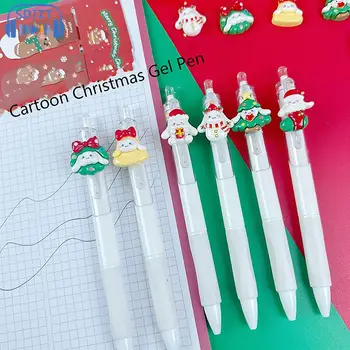 Kreatívne Cartoon Vianočné Série Roztomilý Pes Gélové Pero Čierne 0,5 mm Vianočný Stromček Šteňa Snehuliak Kawaii kancelárske potreby Kancelárske Doplnky