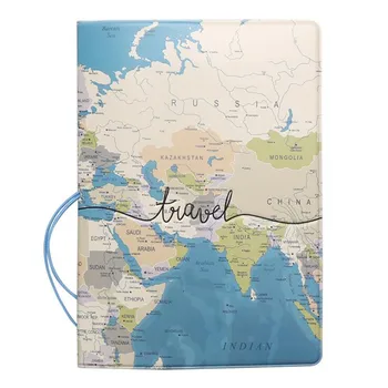 Kreatívne Cestovný Pas Kryt Peňaženky Taška List Muži Ženy Pu Kožené ID Adresu Držiteľa Prenosné Stravovanie Cestovné Príslušenstvo