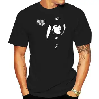Krátky Rukáv Kolo Krku Janet Jackson Rytmus Národ Mužov Vlastné T-shirt Nové