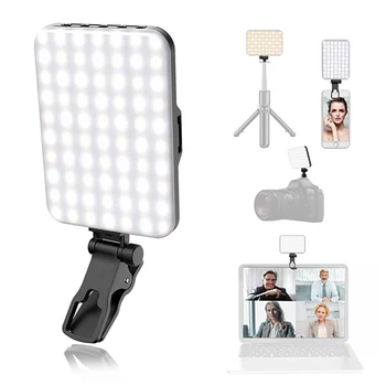 LED Selfie Svetlo 60 kvalitných LED Korálky 2200mAh Nabíjateľná CRI 97+, 7 Svetla Módy Prenosné na Svetlo pre Telefón/Tablet/Laptop