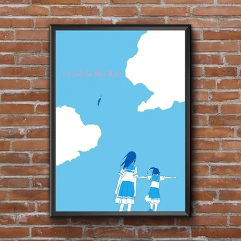 Liz a Blue Bird Anime Plagát Hot Japonský Pop Anime Film Plátno Plagát Domov Nástenné Maľby Dekorácie (Bez Rámu)