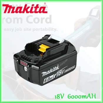 Makita 100% originálne 18V Makita 6000mAh lítium-iónová nabíjateľná náradie 18V náhradné batérie BL1860 BL1830 BL1850 BL1860B