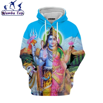 Mamba Top Shiva Hoodies Mužov Oblečenie Žien Hooded Shirt Tri Hlavné Náboženstvá-Hinduizmus Deti Mikina 3D Tlač Ganesa Hoody